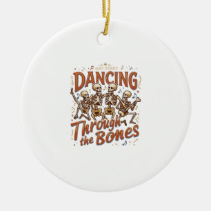 Dansen door botten Halloween skeletten muziek Ce Keramisch Ornament