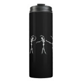 Dansen Gymnastiek Skelet Halloween Thermosbeker (Voorkant)