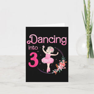 Dansen in 3 3e Bday Party Ballerina Ballet voor Kaart