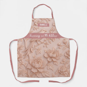 "Dansen in de keuken" Elegante roos reliëf Schort