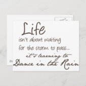 Dansen in de regen briefkaart (Voorkant / Achterkant)