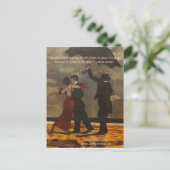 "Dansen in de regen" Briefkaart (Staand voorkant)