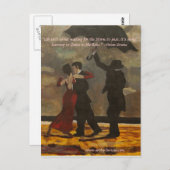 "Dansen in de regen" Briefkaart (Voorkant / Achterkant)