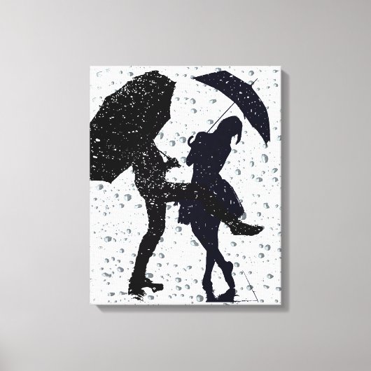 Dansen in de regen canvas afdruk (Voorkant)