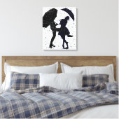 Dansen in de regen canvas afdruk (Insitu (Slaapkamer))