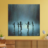 Dansen in de regen canvas afdruk (Insitu (Woonkamer))