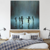 Dansen in de regen canvas afdruk (Insitu (Slaapkamer))