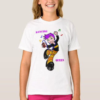 Dansen, koningin-meisjes Ringer T-Shirt