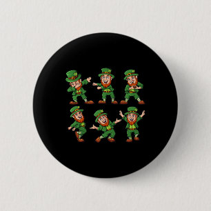Dansen Leprechauns St Patrick's Day Fun Boys Meisj Ronde Button 5,7 Cm