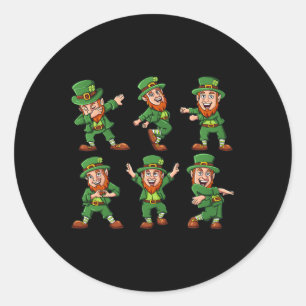 Dansen Leprechauns St Patrick's Day Fun Boys Meisj Ronde Sticker