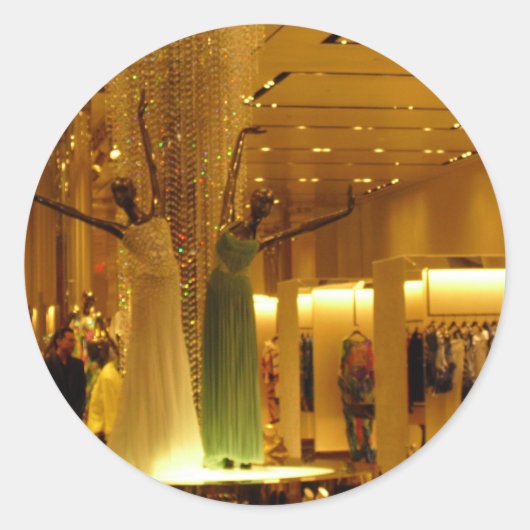 Dansen Mannequins Ronde Sticker (Voorkant)