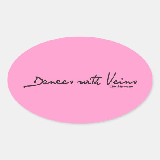 Dansen met aderen ovale sticker (Voorkant)