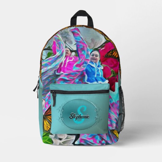 Dansen met bloemen & buistraten PV01 Bedrukte Rugzak (Voorkant)