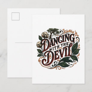Dansen Met De Duivel Gotische Kunst Uitnodiging Briefkaart