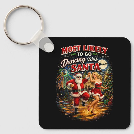 Dansen met de Kerstman Sleutelhanger (Voorkant)