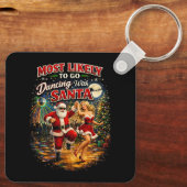 Dansen met de Kerstman Sleutelhanger (Achterkant)