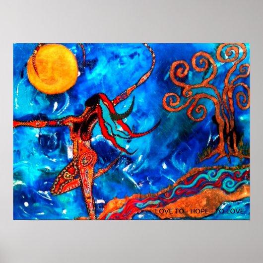 Dansen met de maan poster (Voorkant)