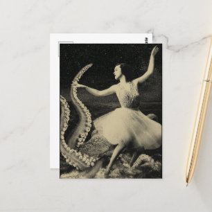 Dansen met de octopus briefkaart
