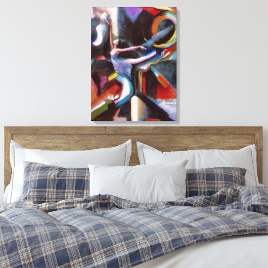 Dansen met de wind op omwikkeld canvas afdruk (Insitu (Slaapkamer))