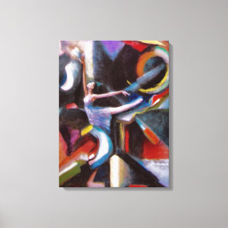 Dansen met de wind op omwikkeld canvas afdruk