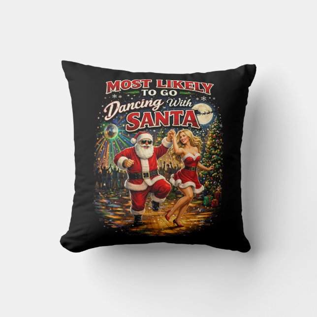 Dansen met Kerstman Kussen (Voorkant)