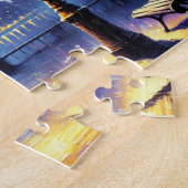 Dansen onder een straatlantaarnpuzzel legpuzzel (Zijkant)