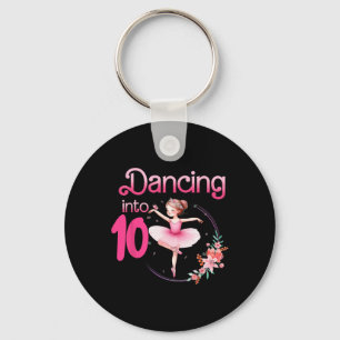 Dansen op 10 Ballerina 10e verjaardag Party Ball Sleutelhanger