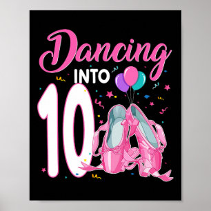 Dansen op 10-jarige verjaardag Ballerina Girl P Poster