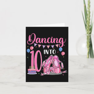 Dansen op 10e verjaardag Ballerina Ballet 10 jaar Kaart