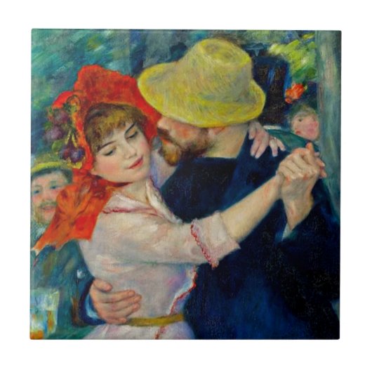 Dansen op Bougival Pierre Renoir Tegeltje (Voorkant)