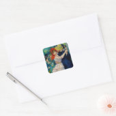 Dansen op Bougival Pierre Renoir Vierkante Sticker (Envelop)