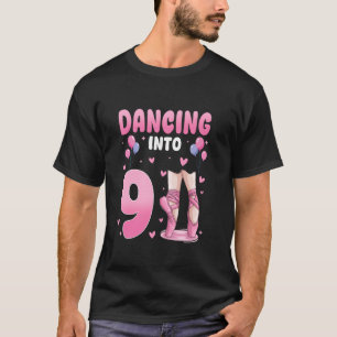 Dansen op de 9e verjaardag Ballet Dance 9 jaar oud T-shirt