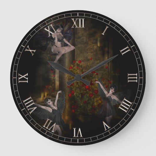 Dansen op de Balkon Vignette Wall Clock Grote Klok (Voorkant)