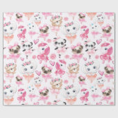 Dansen op dieren cadeaupapier (Vlak)