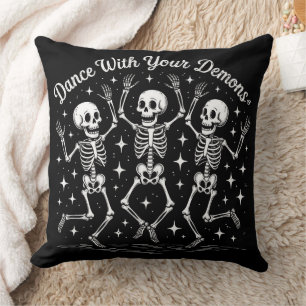 Dansen op Halloween Skeletten Kussen