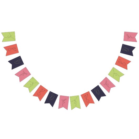 Dansen op Halloween Skeletten Vlaggetjes (Alle)