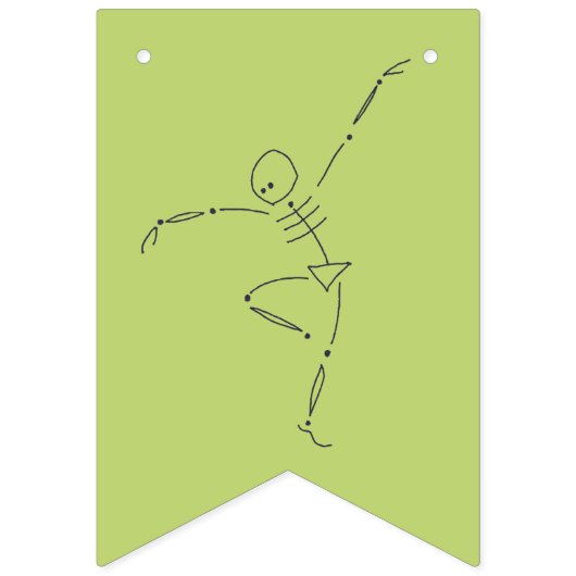 Dansen op Halloween Skeletten Vlaggetjes (Eerste vlag)