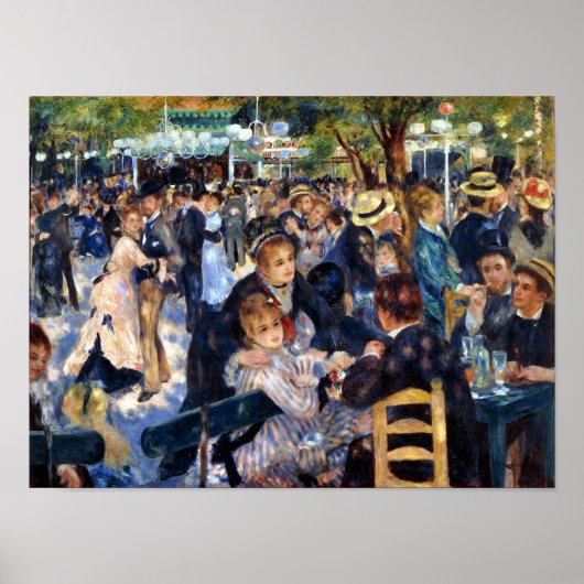 Dansen op het Poster Le Moulin de la Galette (Voorkant)