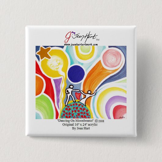 Dansen op Moonbeams Vierkante Button 5,1 Cm (Voorkant)