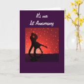 DANSEN OP ONS 1e JUBILEUM Kaart (Gele Bloem)