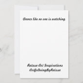 Dansen op Silver Clouds Bedankkaart (Achterkant)