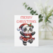 Dansen Panda Cub - Kerst Kaart (Staand voorkant)