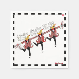 Dansen rendier cocktail servetten