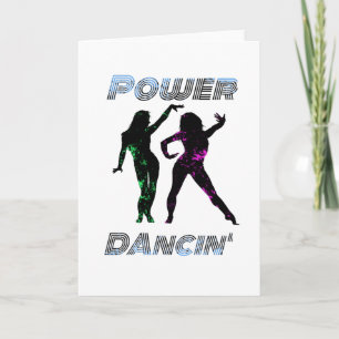 Dansen - Retro Power Dancing' Girls Lava-stijl Kaart