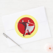 dansen ronde sticker (Envelop)