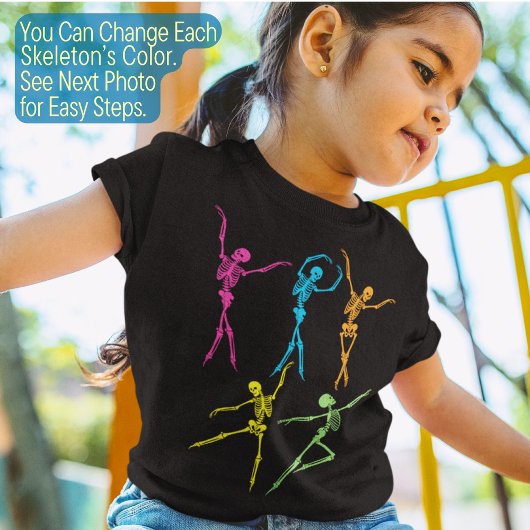 Dansen Skeletons Funny Spooky Ballerina Halloween T-shirt