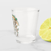 Dansen Skeletten met Bier en Shamrocks Shot Glas (Rechts)