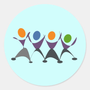 Dansen/Uitoefenen van mensen Ronde Sticker