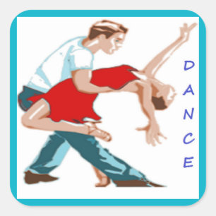 DANSEN VIERKANTE STICKER