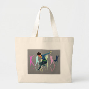Dansen voor Joy Art Grote Tote Bag